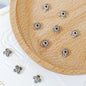 Alloy Four Petal Flower Bead Caps 7mm Tibetan Style 100pcs 3