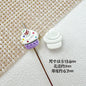 Baking Painted Watermelon and Cake Metal Beads 16mm Colorful 10pcs 15