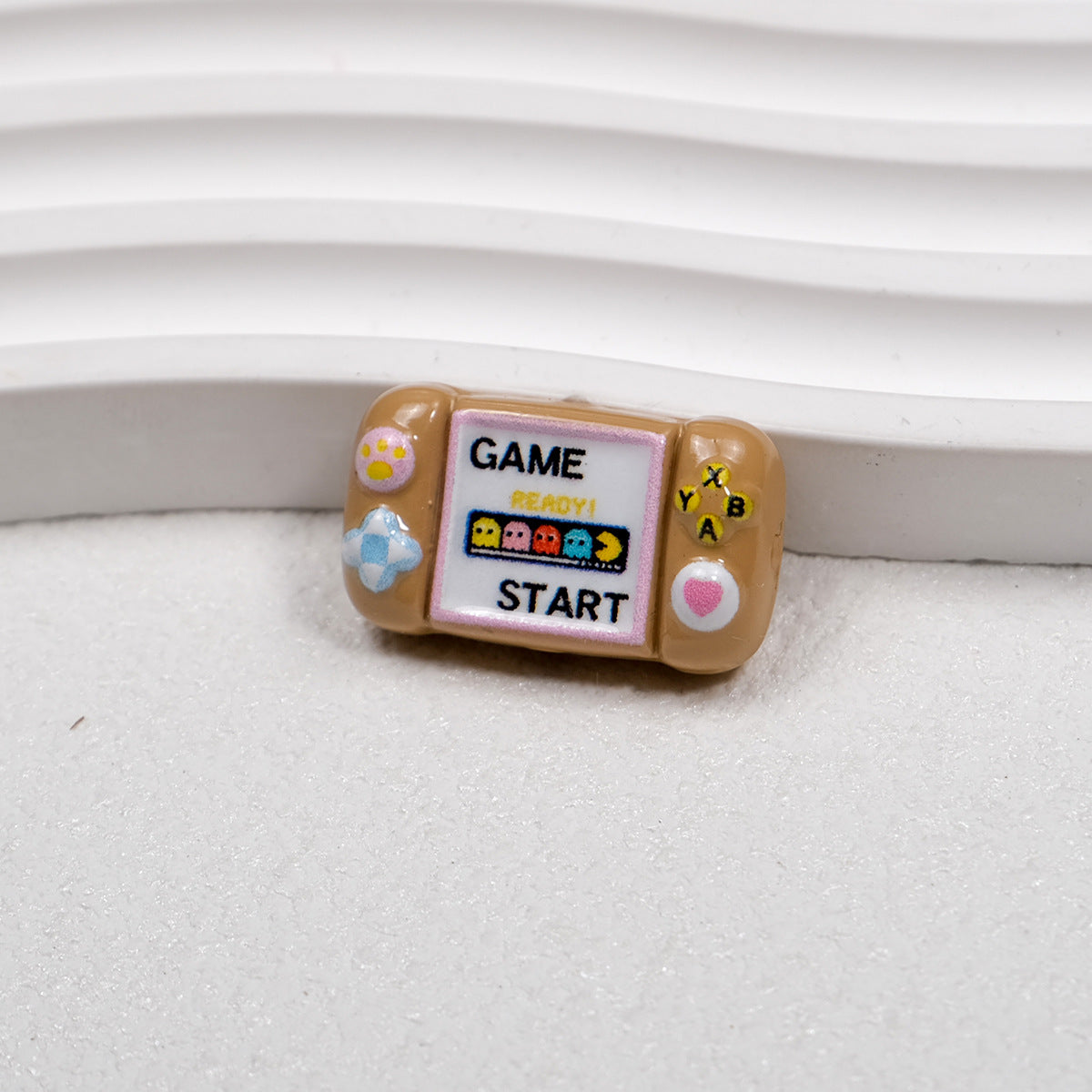 Printed Square Acrylic Beads 25mm Game Console Design 10pcs 9