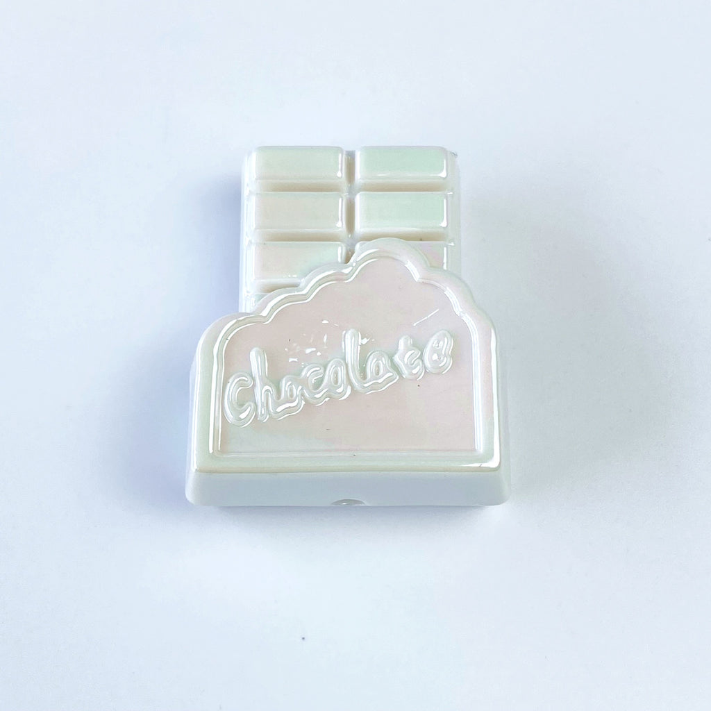UV Plating Macaron Acrylic Beads 27-31mm Chocolate Colored 50pcs 6