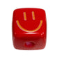 Colorful Smiling Face Acrylic Square Beads 14mm 10pcs 9