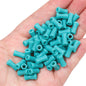 Painted Bamboo Joint Acrylic Beads 5x11mm Glossy Colorful 50pcs 10