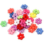 Acrylic Flower Spacer Beads 22mm Baking Painted Plum Blossom 200pcs 6