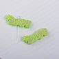 Painted Loopy Acrylic Beads 12x33.6mm Double Color Small Beaver Plate 10pcs 11