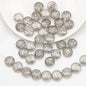 Electroplated Flat Spiral Glass Beads 12mm Metallic Iridescent 30pcs 15