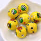 Painted Round Acrylic Beads 16mm Mario Baking Theme 100pcs 6