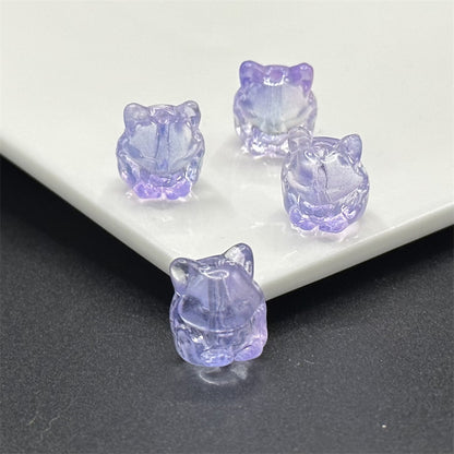 Czech Glass Beads Fox 15mm Translucent Glossy Multicolor 100pcs 10