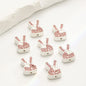 Rhinestone Rabbit Alloy Beads 17mm Colorful Sparkle 10pcs 4
