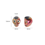 Electroplated Skull Head Glass Beads 8mm x 10mm Iridescent 30pcs 2