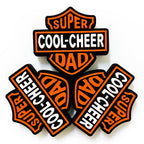 Silicone Focal Beads Dad Super Cool Cheer Badge Retro Shield 20pcs 4