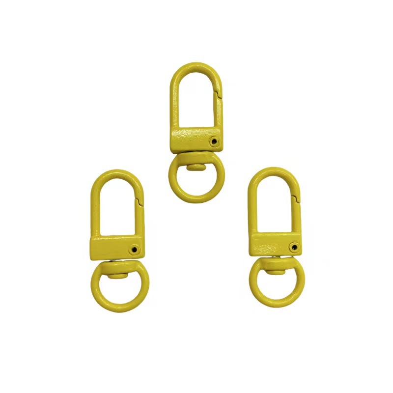 Colorful Zinc Alloy Keychain Hooks 33mm Baking Painted 50pcs 19