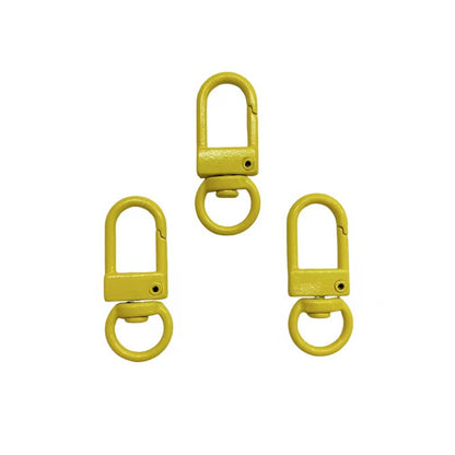 Colorful Zinc Alloy Keychain Hooks 33mm Baking Painted 50pcs 19