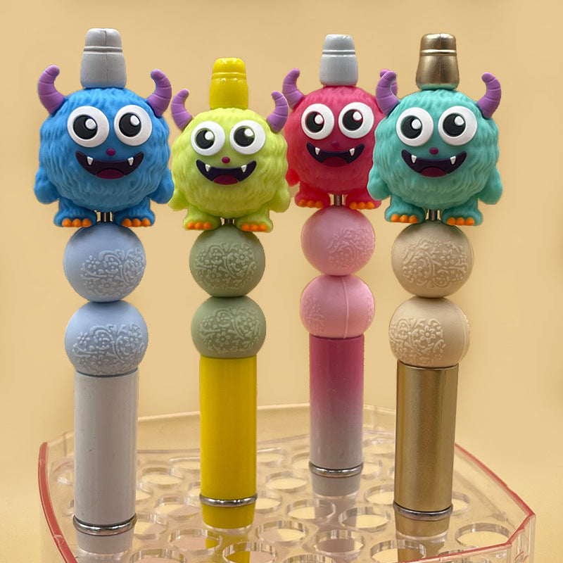 Silicone 3D Focal Beads Monster Googly Eyes Fuzzy Texture 20pcs