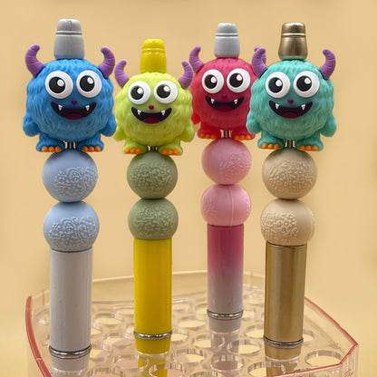 Silicone 3D Focal Beads Monster Googly Eyes Fuzzy Texture 20pcs