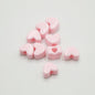 Macaron Colored Heart Acrylic Beads 12mm Large Hole Pastel 100pcs 3