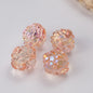 Transparent UV Plating Rose Acrylic Beads 20mm Shaped 50pcs 6