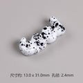 Painted Plate Acrylic Beads 31mm Splash Ink Good Word 20pcs 5