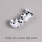 Painted Plate Acrylic Beads 31mm Splash Ink Good Word 20pcs 5