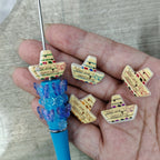 Painted Boat Acrylic Beads 22mm You Are Amazing Script 100pcs