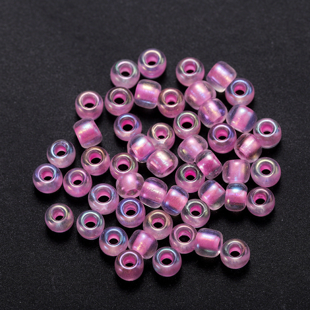 Glow In The Dark Seed Glass Beads 3mm Multicolor Stripes 1800pcs 17