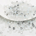 Electroplated Seed Glass Beads 4mm Lake Blue Metallic Shine 200pcs 6