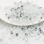 Electroplated Seed Glass Beads 4mm Lake Blue Metallic Shine 200pcs 6