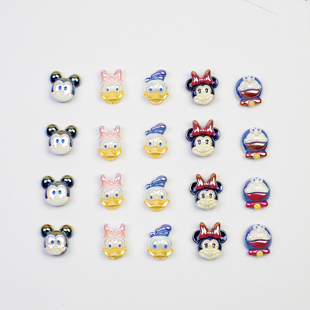 Disney Series Character Resin Beads Playful Faces 20pcs 3