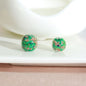 Lampwork Glass Beads Round 8 10 12mm Colorful Gold Foil 100pcs 14