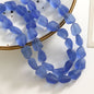 Frosted Glass Beads Organic Shape Translucent Colors 12x15mm 10pcs 6
