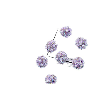 Pearl Clay Ball Rhinestone Beads 16mm Mosaic Shimmer 20pcs 5