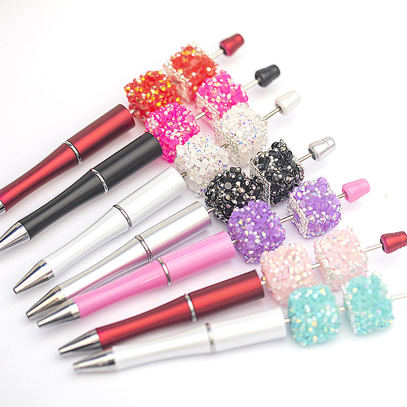Square Rhinestone Beads 18mm Pearl Resin Acrylic Cube 10pcs 3