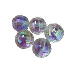 Plating Faceted Acrylic Beads 16mm Iridescent Mixed Colors 100pcs 5