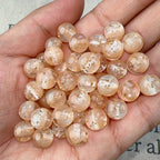 Semi-Transparent Gold Foil Resin Beads 10mm Sparkle Mixed Colors 100pcs 5