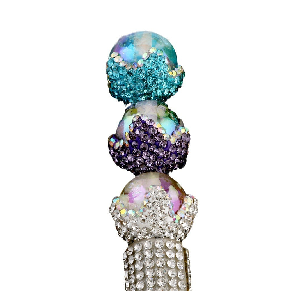 Embellished Bubblegum Beads 20mm Crown Claw Rhinestone Cloud Glossy 6pcs 5