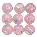 Snowflake Resin Beads 16mm Clear Sequin Filled Round 50pcs 5