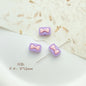 Cat Strawberry Moon Metal Beads Purple Tone Baking Painted 10pcs 12
