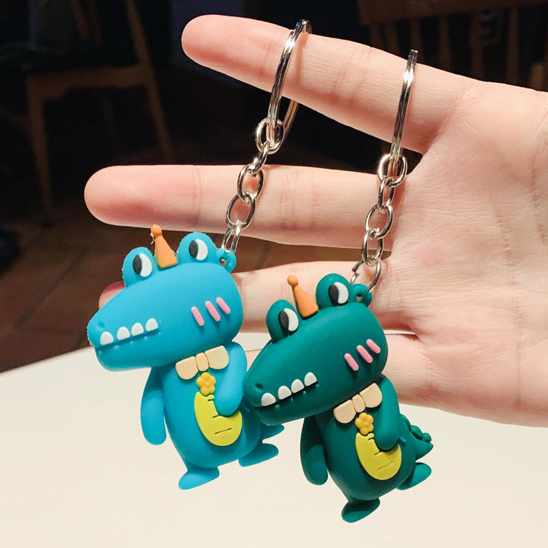 Cartoon Silicone Crocodile Keychain Soft Rubber Charm 2