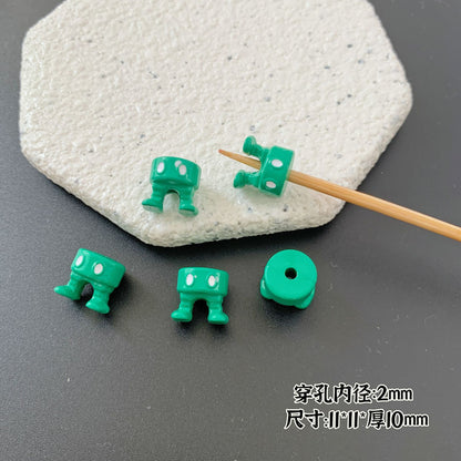 Baking Painted Series Metal Beads Colorful Glossy Alloy 20pcs 34