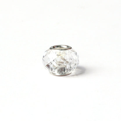 Acrylic Facet Spacer Beads 14mm Large Hole 100pcs 6