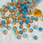 Crackle Glass Beads Round 10mm Transparent Mixed Colors 50pcs 78