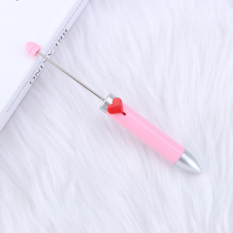 Beadable Pen Colorful Heart Accent 155mm Diameter 14mm Weight 11g 12