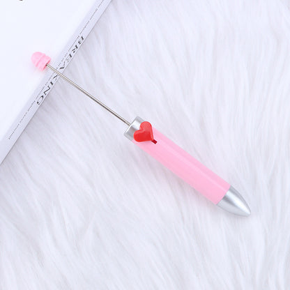 Beadable Pen Colorful Heart Accent 155mm Diameter 14mm Weight 11g 12