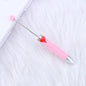 Beadable Pen Colorful Heart Accent 155mm Diameter 14mm Weight 11g 12
