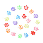 Colored Transparent Sunflower Acrylic Beads 10x4.5mm Glossy 200pcs 5