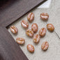 Vintage Czech Coffee Bean Lampwork Glass Beads 8x11mm 10pcs 33