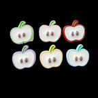 Apple Metal Beads 13mm Glossy Painted Multicolor 10pcs 12