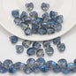 Electroplated Shell Glass Beads 10mm Glossy Ridged Surface 60pcs 7