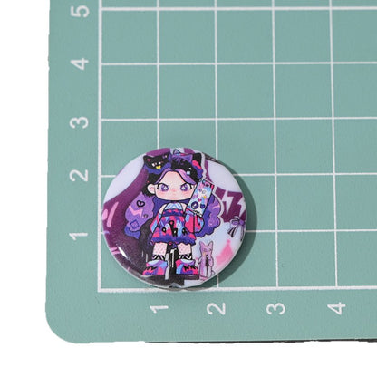 Hello Kitty Molly Print Acrylic Flat Beads 25mm 10pcs 5