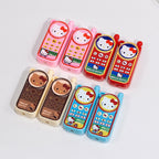 Hello KT & Pingu Phone Acrylic Square Beads 40mm 10pcs 3
