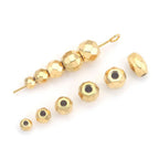 Stainless Steel Faceted Metal Beads 3-6.5mm Mixed Gold and Steel 10pcs 2